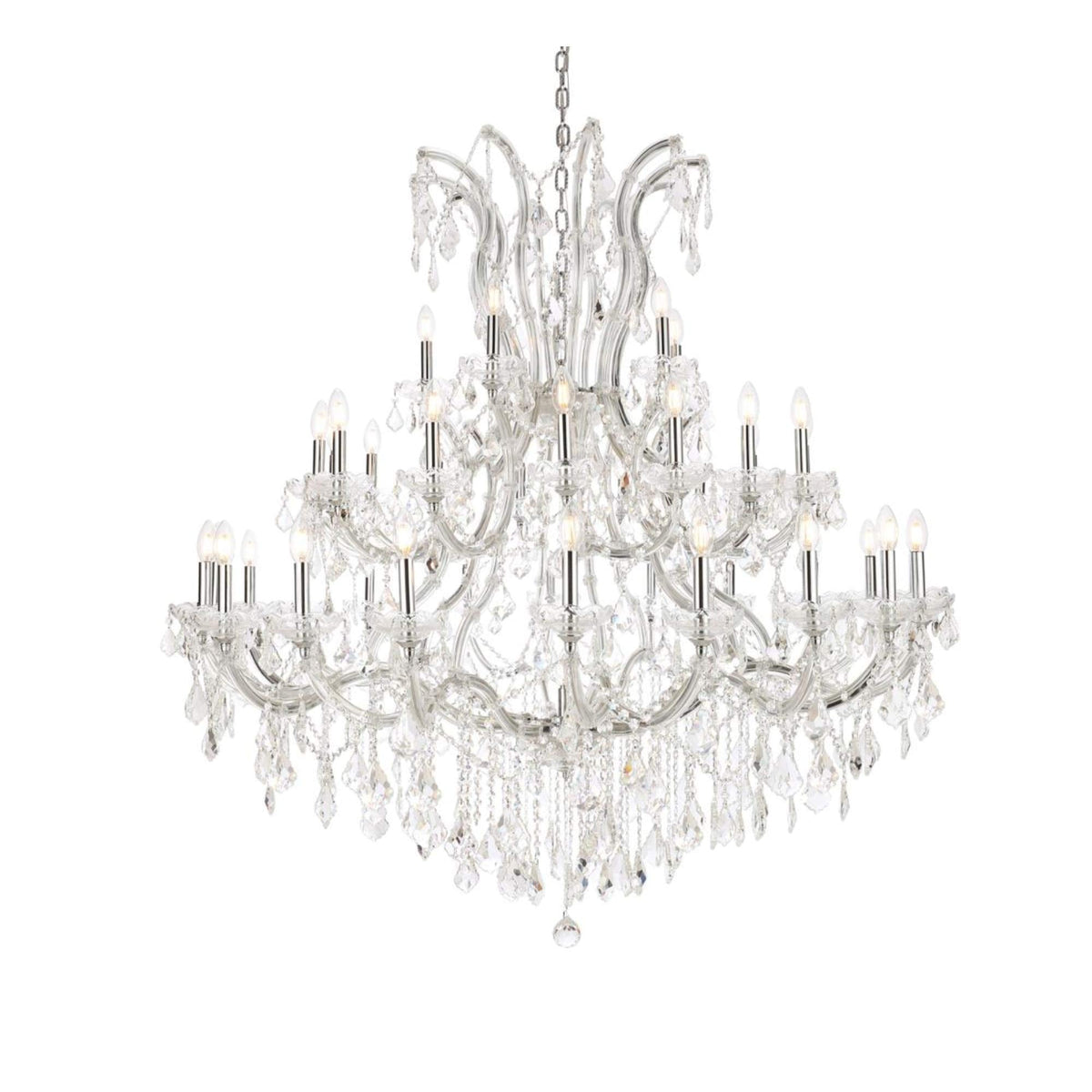 Elegant Lighting Royal Cut Crystal Chandelier 52in Chrome Model 2800G52C/RC